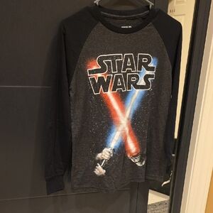 Star Wars Kids Long Sleeve Tee - Black and Gray